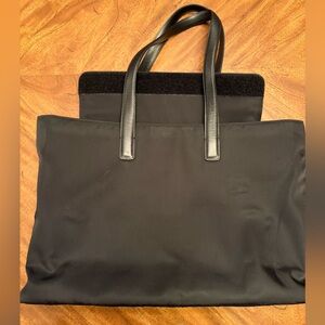 Vintage COACH Mercer Black Nylon/ Leather Work Commute Laptop Tote 5117